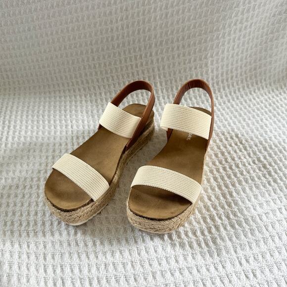 UNIONBAY Women's  Jaklin Flat Platform Sandals Natural Coloring Size 6 - Picture 5 of 8